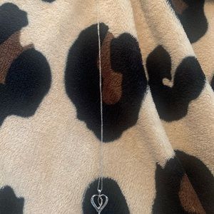 White gold heart necklace